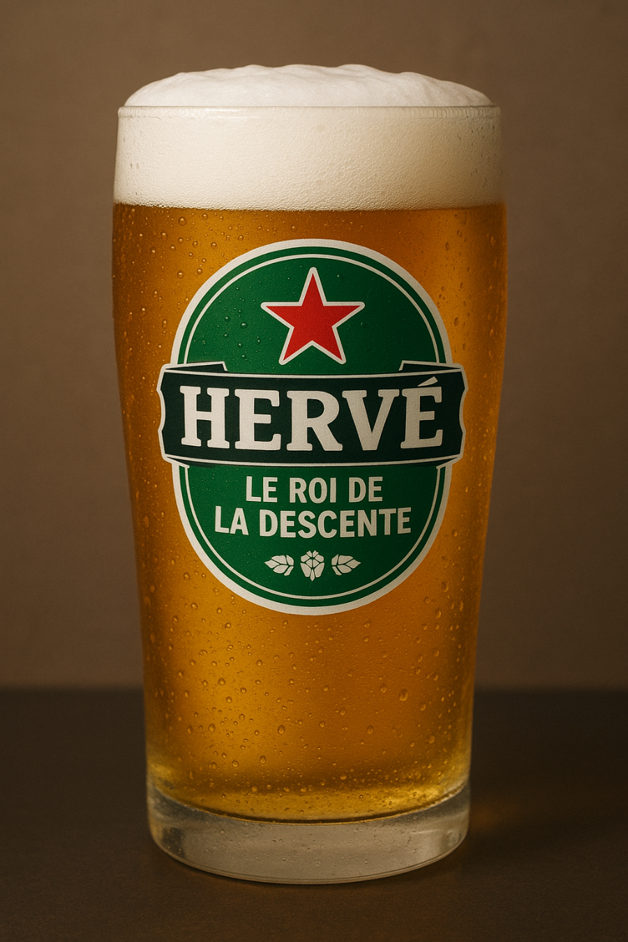 Verre à bière givré personnalisé L'atelier démile